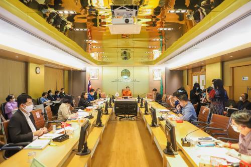 ส.ป.ก. ร่วมประชุมศูนย์ประสานการปฏิบัติภายใต้สถานการณ์การแพร่ระบาดของโรคติดเชื้อไวรัสโคโรนา ๒๐๑๙ (COVID-19) กระทรวงเกษตรและสหกรณ์