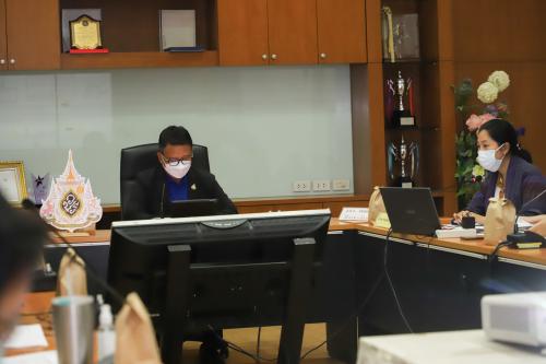 รองเลขาธิการ ส.ป.ก. ประชุมคณะทำงานกำกับและติดตามถ่ายทอดตัวชี้วัดระดับองค์กรสู่ระดับหน่วยงาน (Cascading) ของสำนักงานการปฏิรูปที่ดินเพื่อเกษตรกรรม ครั้งที่ ๑/๒๕๖๔