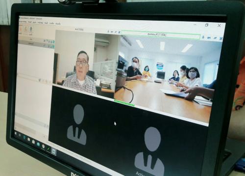ผู้ตรวจราชการกรม และคณะจัดประชุมทางไกลออนไลน์ (Web Conference) กับ ส.ป.ก.สุพรรณบุรี เพื่อประชุมการตรวจราชการประจำปีงบประมาณ ๒๕๖๓   รอบที่ ๑ และเป็นมาตรการป้องกันการระบาดของเชื้อไวรัสโคโรนา ๒๐๑๙ (COVID-19)