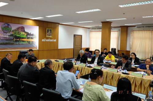 หัวหน้าผู้ตรวจราชการกรมเข้าร่วมประชุมติดตามความก้าวหน้าโครงการตามแผนการตรวจราชการกระทรวงเกษตรและสหกรณ์ ประจำปีงบประมาณ พ.ศ. ๒๕๖๒ ณ ศาลากลางจังหวัดบึงกาฬ