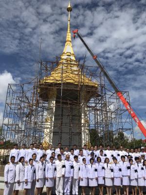 หัวหน้าส่วนราชการร่วมงานพระราชพิธียกนพปฎลสุวรรณฉัตร บนยอดพระเมรุมาศจำลอง