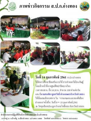 ส.ป.ก.อ่างทองได้จัดการฝึกอาชีพเสริมรายได้ การทำดอกไม้ประดิษฐ์