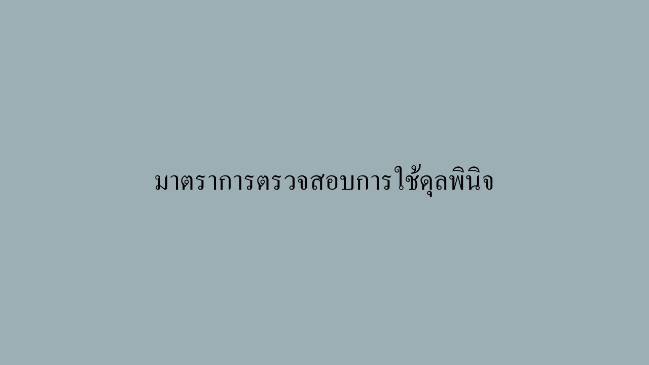มาตรการตรวจสอบการใช้ดุลพินิจ