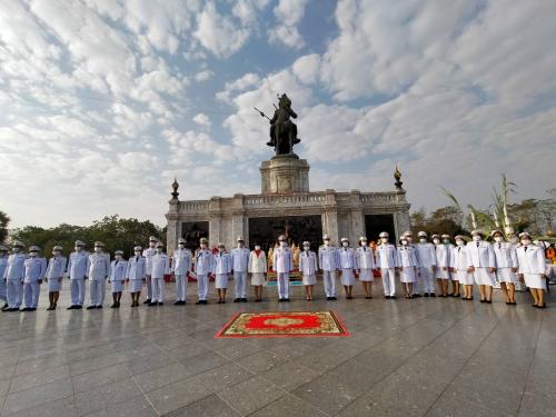 ส.ป.ก.พระนครศรีอยุธยา ร่วมพิธีพิธีถวายราชสักการะและบวงสรวง เพื่อน้อมรำลึกในพระมหากรุณาธิคุณเนื่องใน “วันยุทธหัตถีสมเด็จพระนเรศวรมหาราช” 