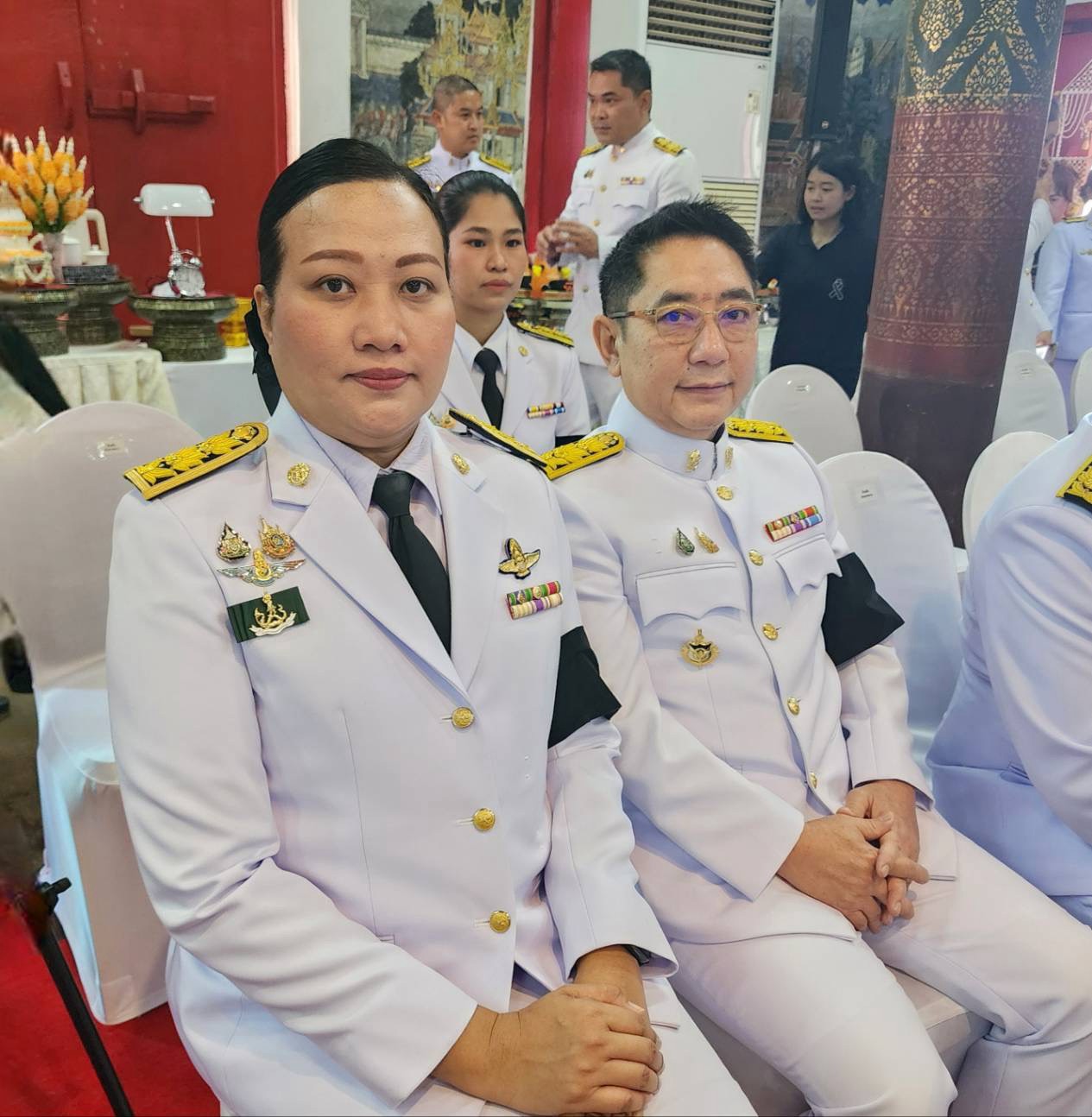 title - นางสาวอมรรัตน์ แขวงโสภา ปฏิรูปที่ดินจังหวัดพระนครศรีอยุธยา  พร้อมด้วยเจ้าหน้าที่ฝ่ายบริหารทั่วไป สำนักงานการปฏิรูปที่ดินจังหวัดพระนครศรีอยุธยา  ร่วมพิธีบำเพ็ญกุศล ในวาระครบ ๑๐๐ วัน (สตมวาร) แห่งการสิ้นพระชนม์ ถวายเป็นพระกุศลแด่ สมเด็จพระเจ้าลูกเธอ เจ้าฟ้าพัชรกิติยาภา นเรนทิราเทพยวดี กรมหลวงราชสาริณีสิริพัชร มหาวัชรราชธิดา ศาลาการเปรียญ วัดกษัตราธิราช วรวิหาร อำเภอพระนครศรีอยุธยา จังหวัดพระนครศรีอยุธยา