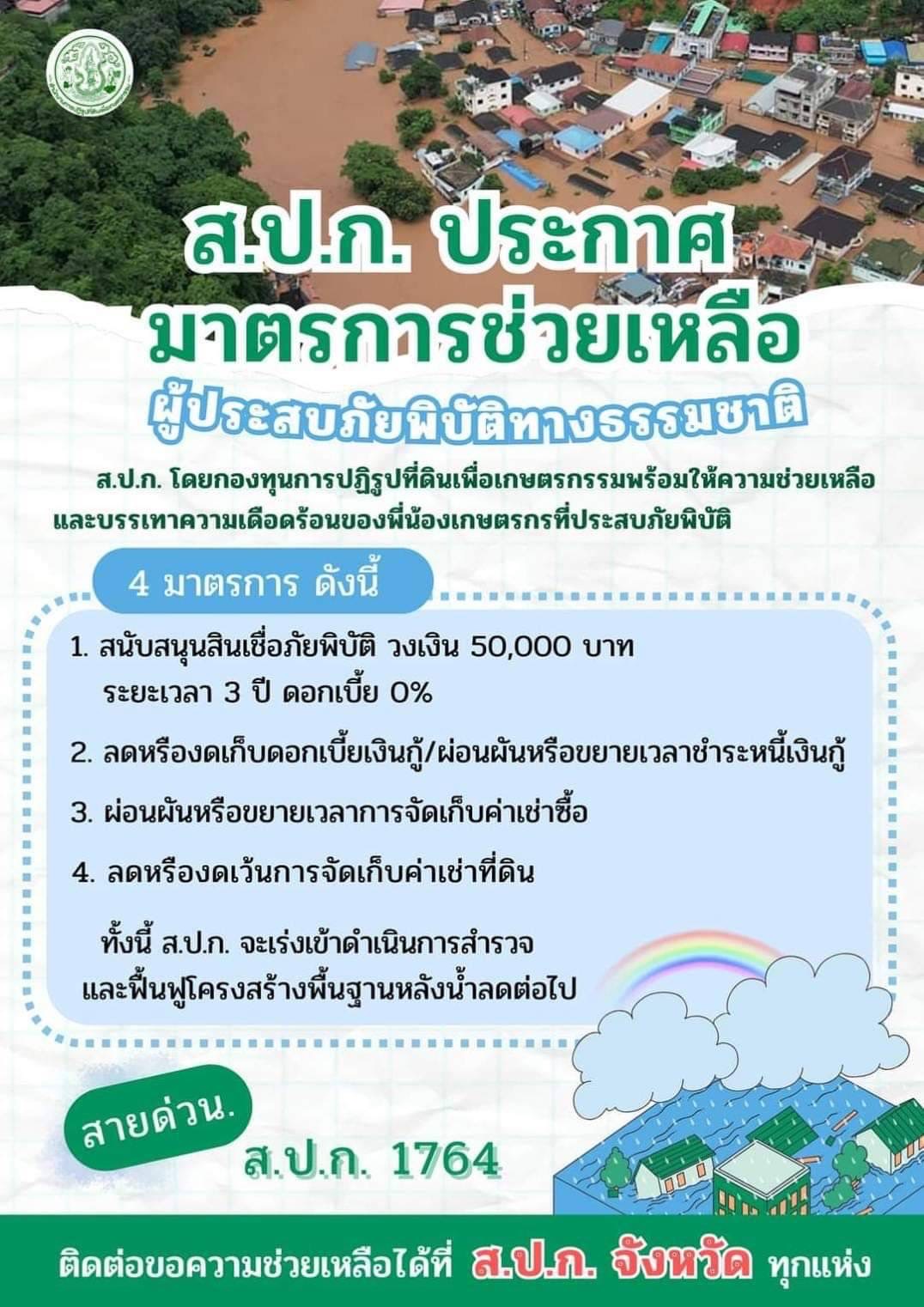 มาตราการช่วยเหลือ ผู้ประสบภัยพิบัติทางธรรมชาติ