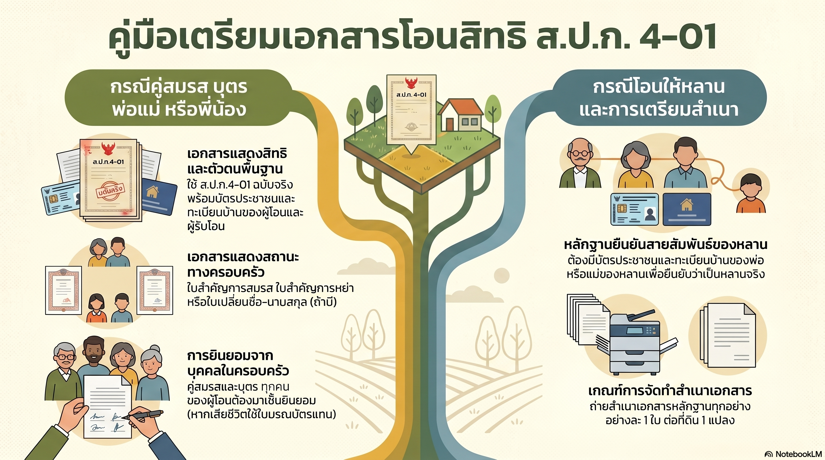 คู่มือ การเตรียมเอกสารเอกสาร โอนสิทธิ ส.ป.ก 4-01