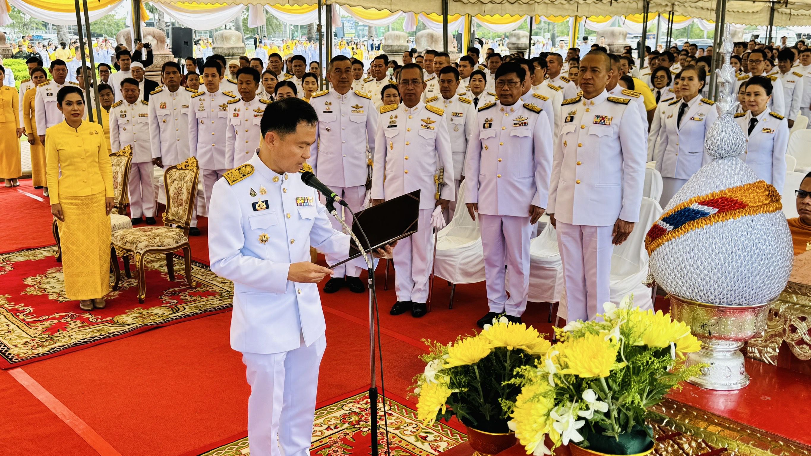วันที่ 28 กรกฎาคม 2568 เวลา 07.00 น.นายประเสริฐ กาญจนเกียรติกุล ปฏิรูปที่ดินจังหวัดบุรีรัมย์ พร้อมด้วยข้าราชการ เจ้าหน้าที่ ส.ป.ก.บุรีรัมย์ ร่วมพิธีเจริญพระพุทธมนต์และทำบุญตักบาตรถวายพระราชกุศล และพิธีถวายสัตย์ปฏิญาณเพื่อเป็นข้าราชการที่ดีและพลังของแผ่นดิน เนื่องในโอกาสวันเฉลิมพระชนมพรรษาสมเด็จพระเจ้าอยู่หัว 28 กรกฎาคม 2568