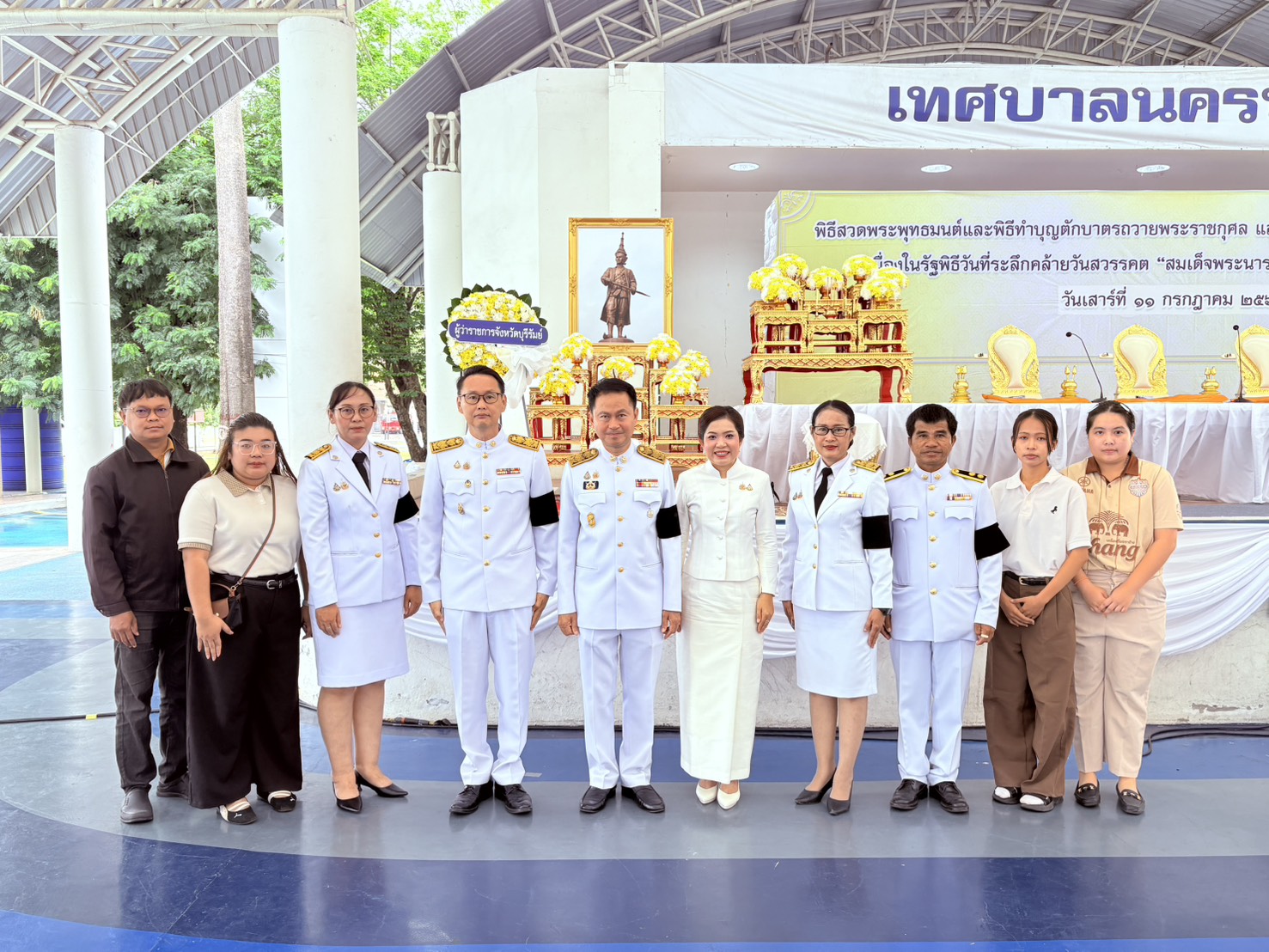 วันเสาร์ที่ 11 กรกฎาคม 2569 เวลา 07.00 น. นายประเสริฐ กาญจนเกียรติกุล ปฏิรูปที่ดินจังหวัดบุรีรัมย์ พร้อมด้วยเจ้าหน้าที่ ส.ป.ก.บุรีรัมย์  ร่วมพิธีวันที่ระลึกวันคล้ายวันสวรรคต สมเด็จพระนารายณมหาราช จังหวัดบุรีรัมย์ ปี 2569