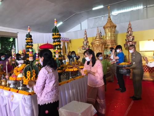 ส.ป.ก.ชัยนาท เข้าร่วมพิธีเจริญพระพทุธมนต์และพิธีบวงสรวงขอขามเครื่องสูง และเครื่องประกอบเกียรติยศในพิธีการศพที่ได้รับพระราชทาน