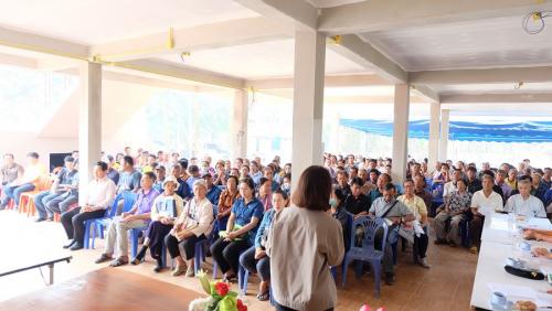คณะทำงานจัดที่ดินแปลงเลขที่ No 146ฯ ได้ดำเนินการประชาสัมพันธ์ สร้างการรับรู้ รูปแบบการจัดที่ดินโครงการจัดที่ดินทำกินให้ชุมชนตามนโยบายรัฐบาลในเขตปฏิรูปที่ดิน แปลงเลขที่ No 146 ตำบลแม่ยาว อำเภอเมืองเชียงราย จังหวัดเชียงราย ณ ศาลาประชาคมหมู่บ้านห้วยทรายขาว ห