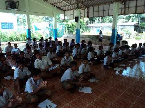 กิจกรรมการให้ความรู้แก่ยุวเกษตรกรในโรงเรียนสานฝันยุวเกษตรกร ที่ โรงเรียนบางจาก