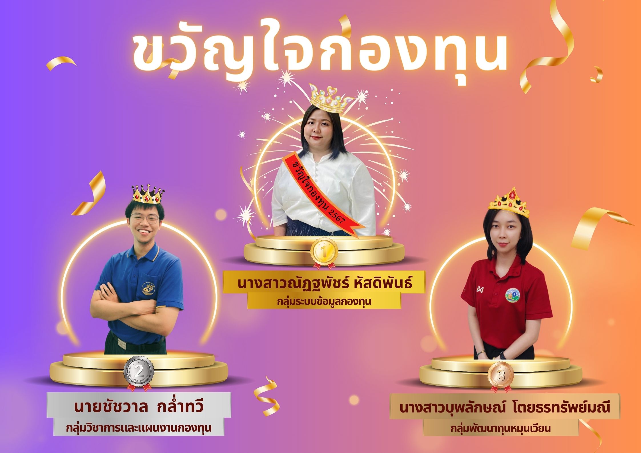 การคัดเลือกขวัญใจกองทุนฯ ประจำปีงบประมาณ พ.ศ. 2567 