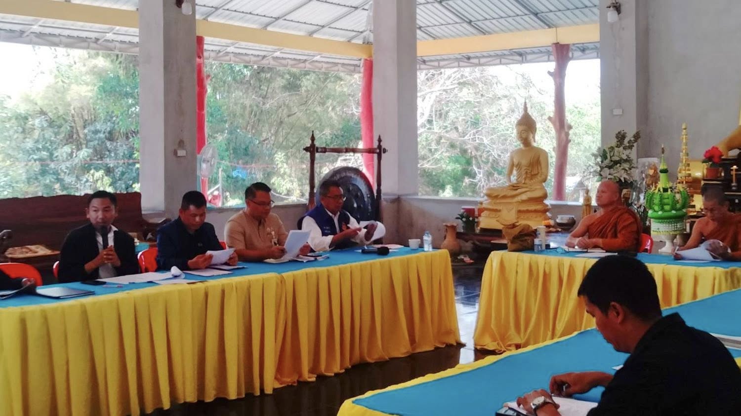 title - ส.ป.ก.กาฬสินธุ์ ร่วมประชุมคณะกรรมการพิจารณาการขออนุญาตสร้างวัดจังหวัดกาฬสินธุ์ ณ ที่พักสงฆ์ป่าศรีวิไล