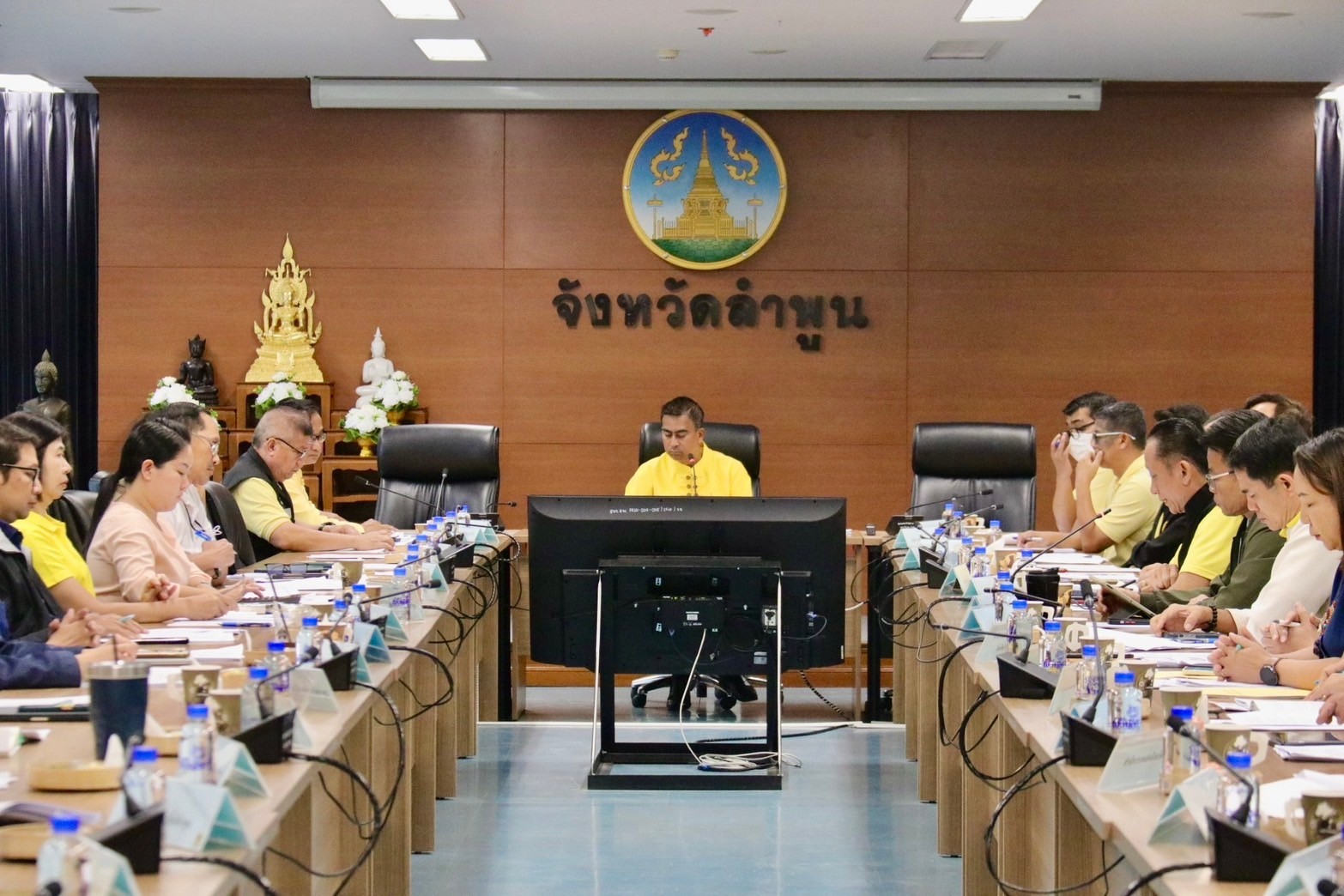 ปฏิรูปที่ดินจังหวัดลำพูนประชุมกองอำนวยการป้องกันและบรรเทาสาธารณะภัยจังหวัดลำพูน เพื่อเตรียมความพร้อมรับมือ สถานการณ์อุทกภัยในช่วงฤดูฝน 