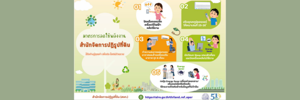 มาตรการลดใช้พลังงาน สำนักจัดการปฏิรูปที่ดิน