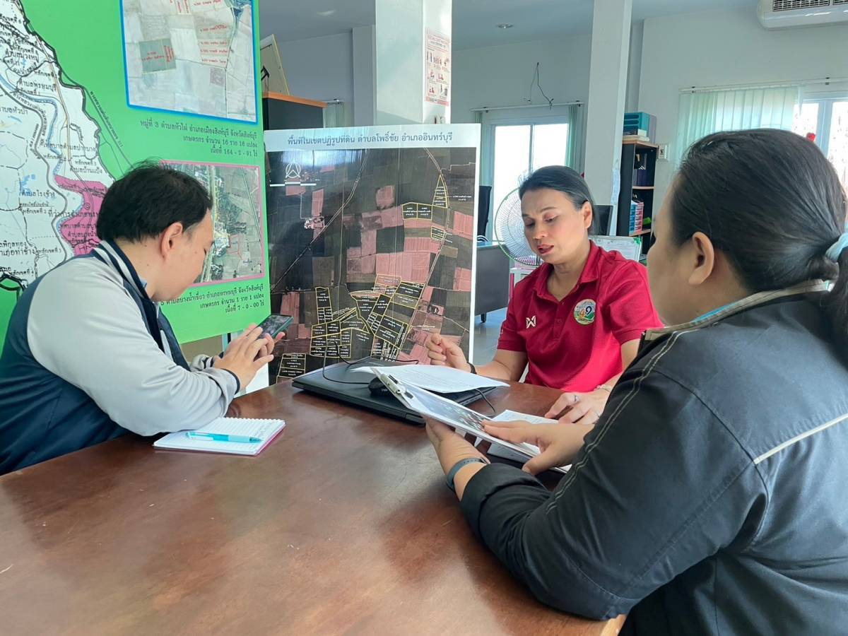 สำนักจัดการปฏิรูปที่ดิน ร่วมประชุมหารืองานจัดซื้อที่ดินเอกชนเพื่อนำมาปฏิรูปที่ดินเพื่อเกษตรกรรม พร้อมลงพื้นที่ตำบลห้วยชัน ตำบลประศุก และตำบลโพธิ์ชัย อำเภออินทร์บุรี จังหวัดสิงห์บุรี