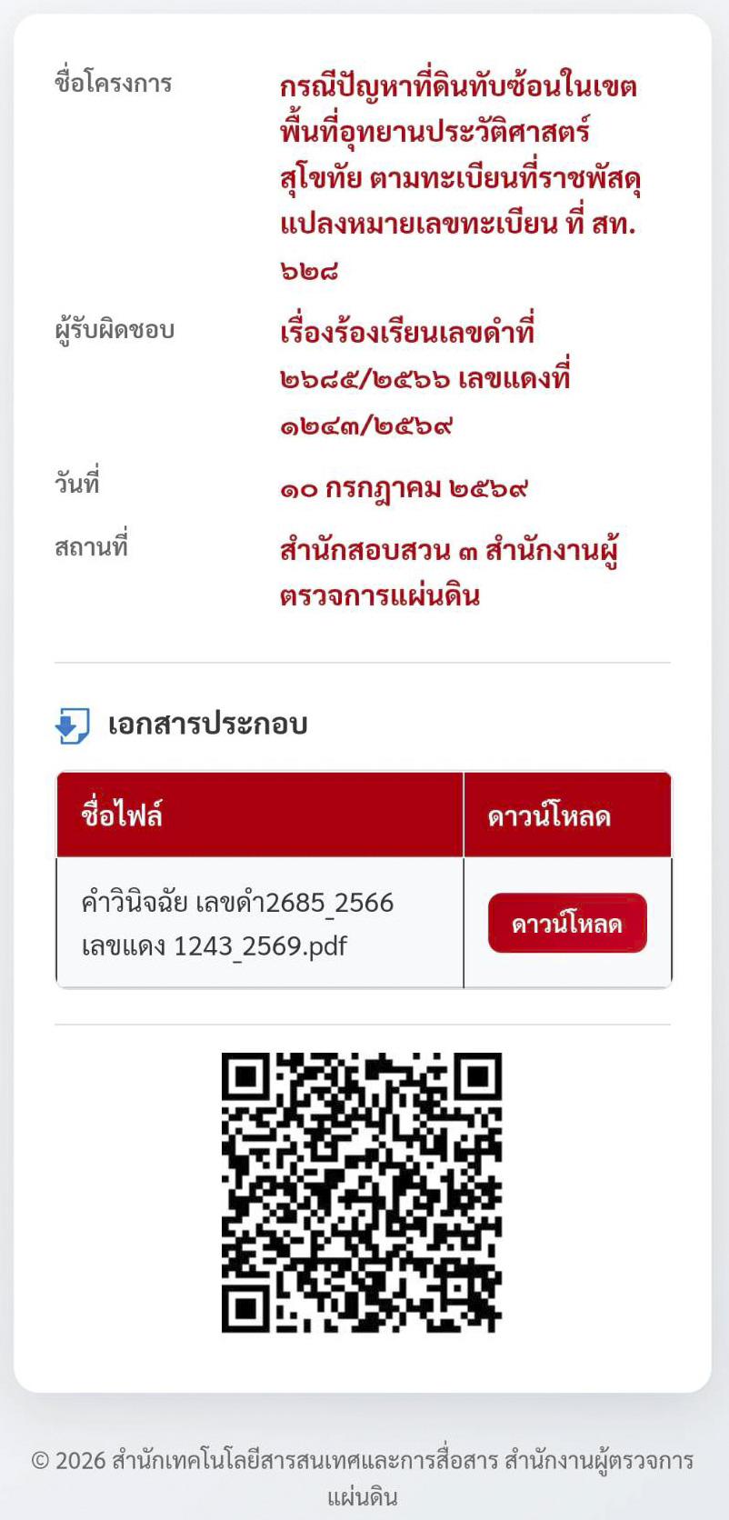 ผลการวินิจฉัยของผู้ตรวจการแผ่นดิน