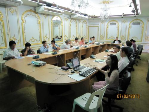 ประชุมคณะทำงานคณะทำงานร่างข้อกำหนด หลักเกณฑ์ วิธีการและเงื่อนไขเกี่ยวกับมาตรฐานระวางแผนที่และแผนที่รูปแปลงที่ดินในที่ดินของรัฐ ของสำนักงานการปฏิรูปที่ดินเพื่อเกษตรกรรม  