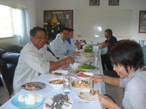 เลี้ยงขอบคุณและเลี้ยงส่งหัวหน้าคมกริช