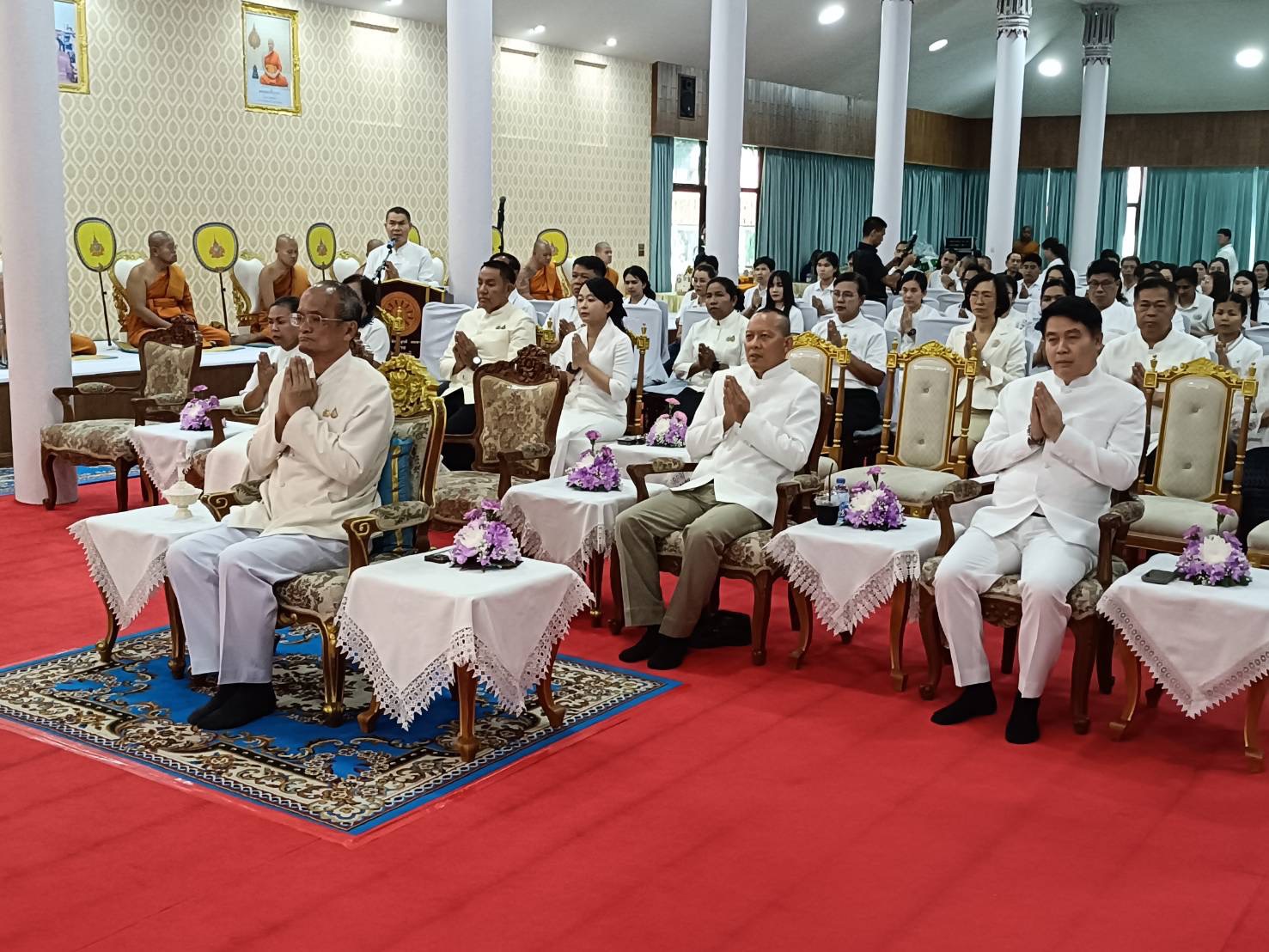title - ส.ป.ก.นครนายก เข้าร่วมกิจกรรมพิธีเจริญพระพุทธมนต์ เจริญจิตตภาวนา และจัดกิจกรรมรวมพลังสร้างสัปปายะสู่วัดด้วยวิถี 5ส