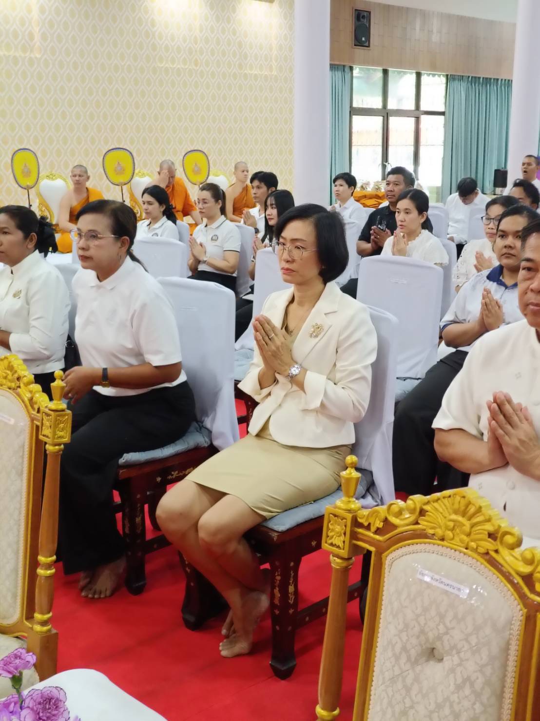title - ส.ป.ก.นครนายก เข้าร่วมกิจกรรมพิธีเจริญพระพุทธมนต์ เจริญจิตตภาวนา และจัดกิจกรรมรวมพลังสร้างสัปปายะสู่วัดด้วยวิถี 5ส