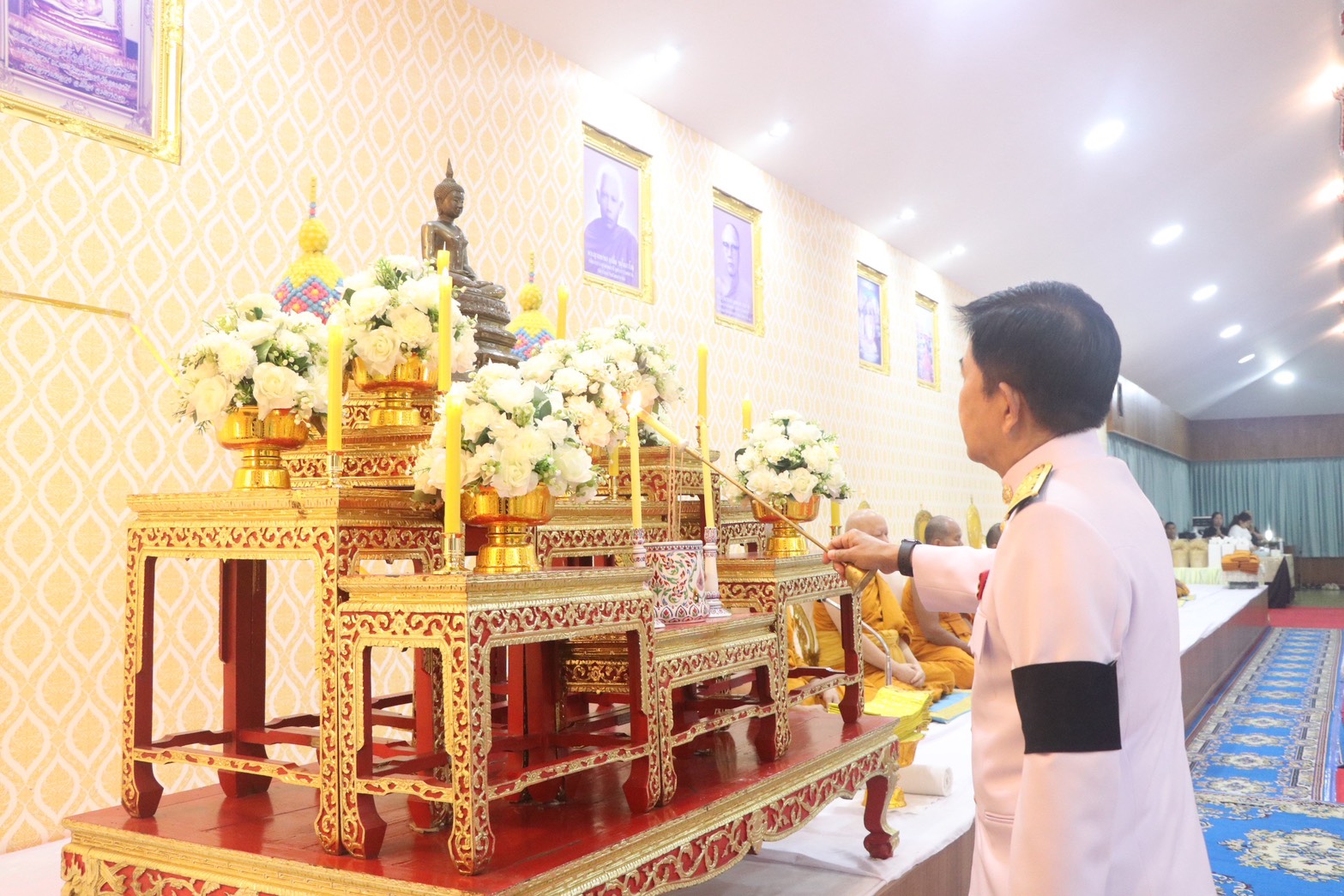 ส.ป.ก.นครนายก เข้าร่วมพิธีบำเพ็ญกุศล ในวาระครบ ๗ วัน (สัตตมวาร) 