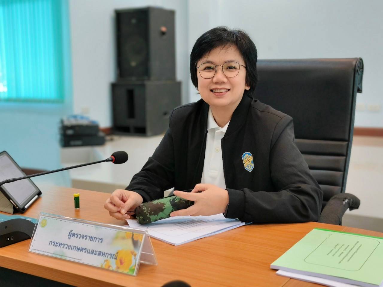  ส.ป.ก.นครนายก ร่วมประชุมตรวจติดตามการปฏิบัติราชการของส่วนราชการในสังกัดกระทรวงเกษตรและสหกรณ์