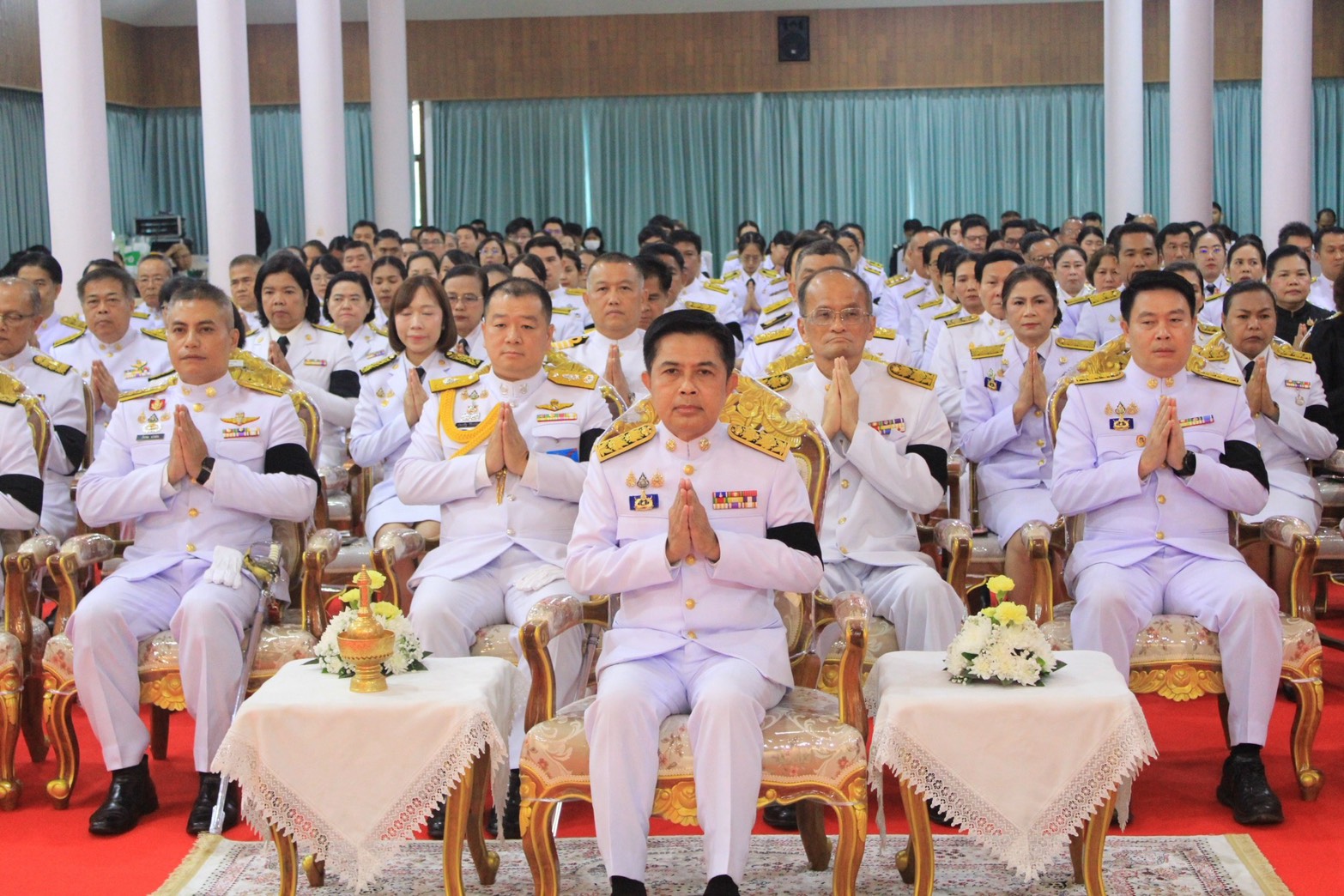 title -   ส.ป.ก.นครนายก เข้าร่วมพิธีบำเพ็ญกุศลและทำบุญตักบาตร ในวาระครบ 50 วัน (ปัญญาสมวาร) 