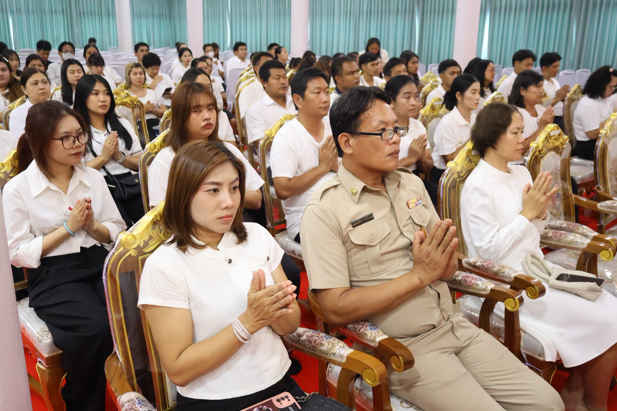 title - ส.ป.ก.นครนายก เข้าพิธีเจริญพระพุทธมนต์และเจริญจิตตภาวนา