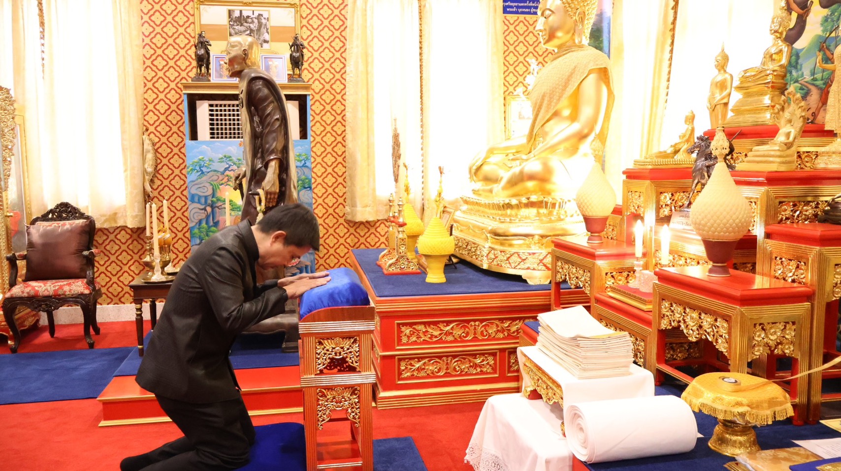 ส.ป.ก.นครนายก เข้าร่วมพิธีสวดพระพุทธมนต์