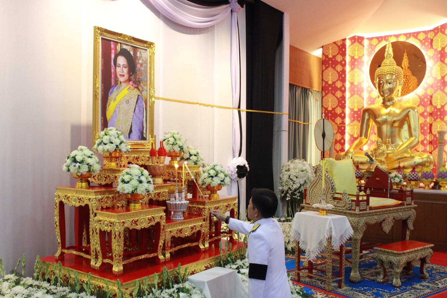 ส.ป.ก.นครนายก ร่วมพิธีบำเพ็ญกุศลและแสดงความอาลัย ในวาระครบ 15 วัน 