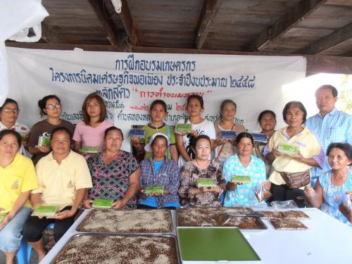 การฝึกอบรมเกษตรกร โครงการนิคมเศรษฐกิจพอเพียง ประจำปีงบประมาณ 2558 หลักสูตร การทำขนมหวาน