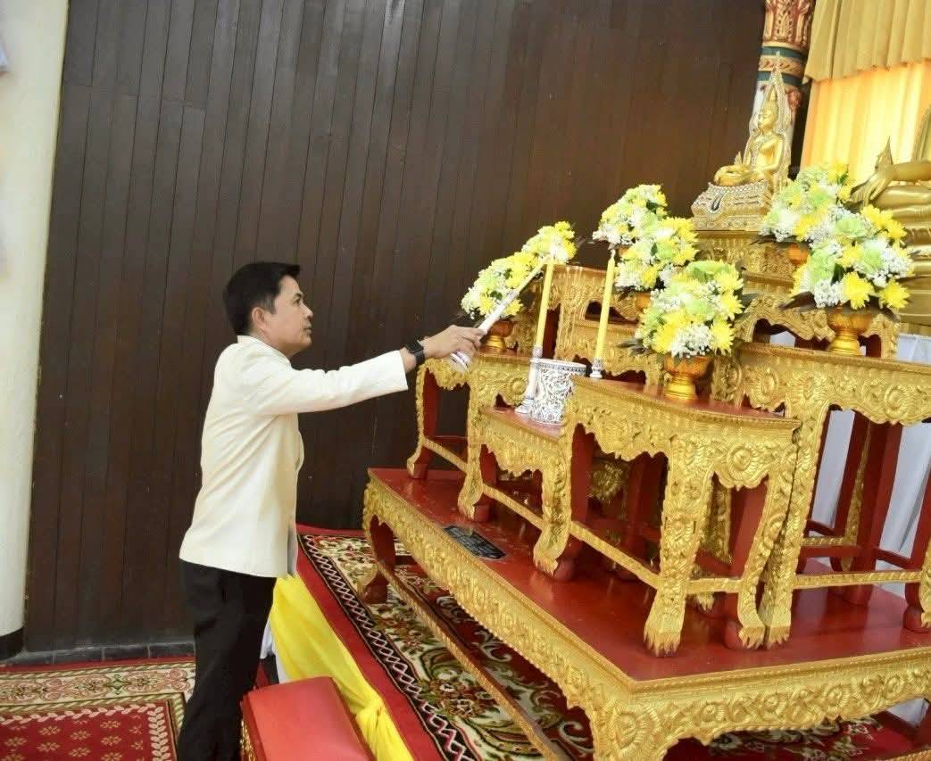 ส.ป.ก.นครนายก ร่วมพิธีเจริญพระพุทธมนต์