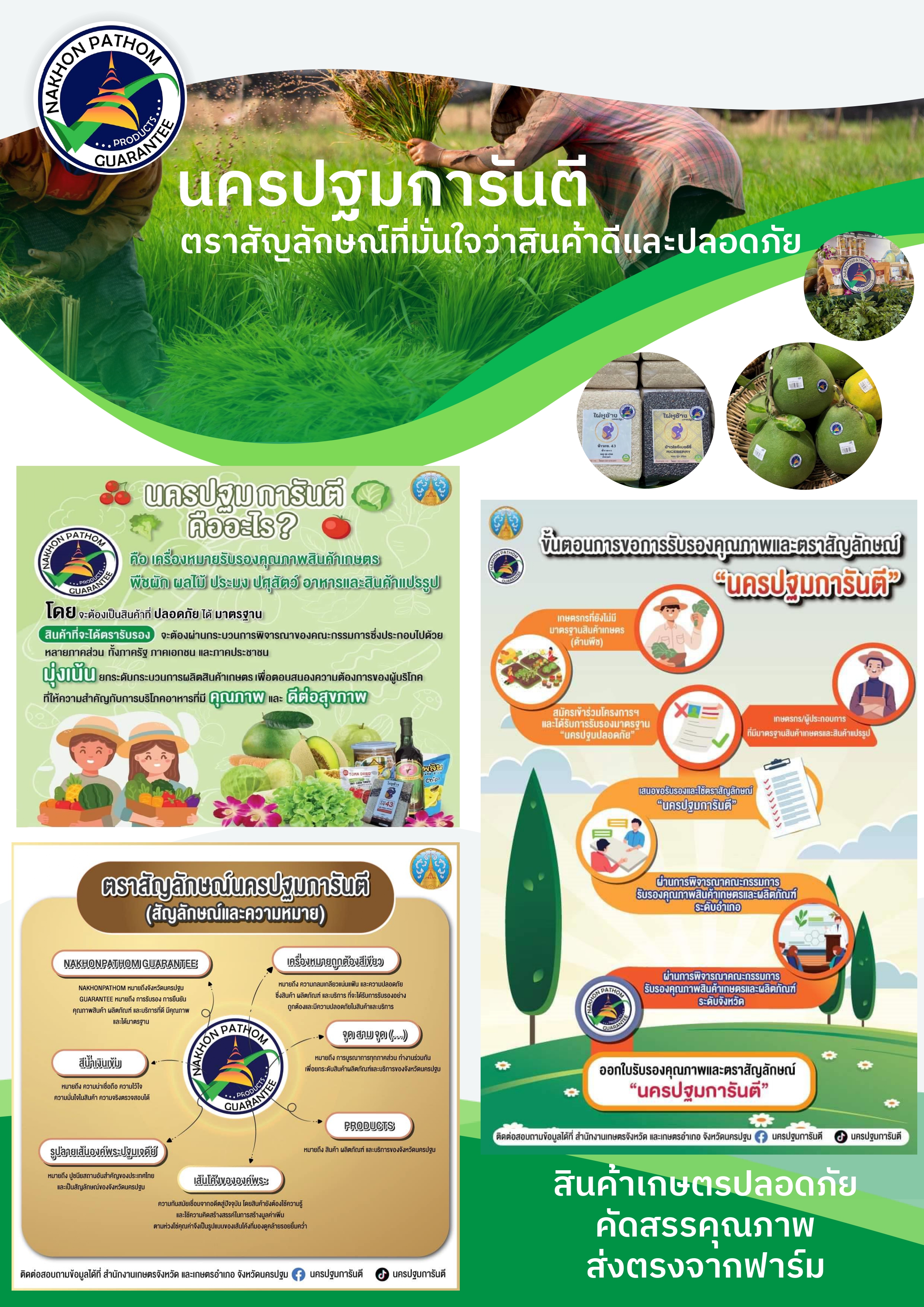 เอกสารประชาสัมพันธ์ นครปฐมการันตรี ตราสัญลักษณ์ที่มั่นใจว่าสินค้าดีและปลอดภัย