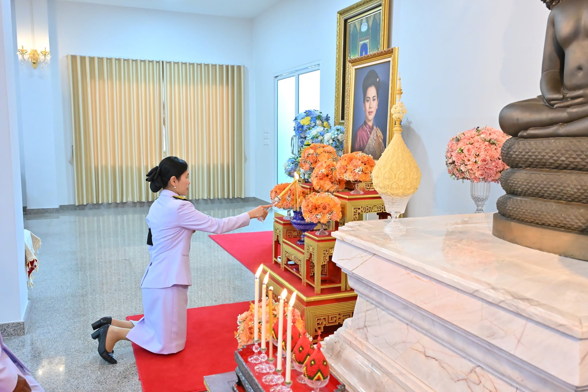 title - ส.ป.ก.นครปฐม เข้าร่วมพิธีบำเพ็ญกุศลทักษิณานุประทาน ปัณรสมวาร (15 วัน) เพื่ออุทิศถวายพระกุศลแด่ สมเด็จพระเจ้าลูกเธอ เจ้าฟ้าพัชรกิติยาภา นเรนทิราเทพยวดี กรมหลวงราชสาริณีสิริพัชร มหาวัชรราชธิดา โดยมี พระสิริวชิรเวที เจ้าคณะจังหวัดนครปฐม เจ้าอาวาสวัดสิริวัฒนาราม