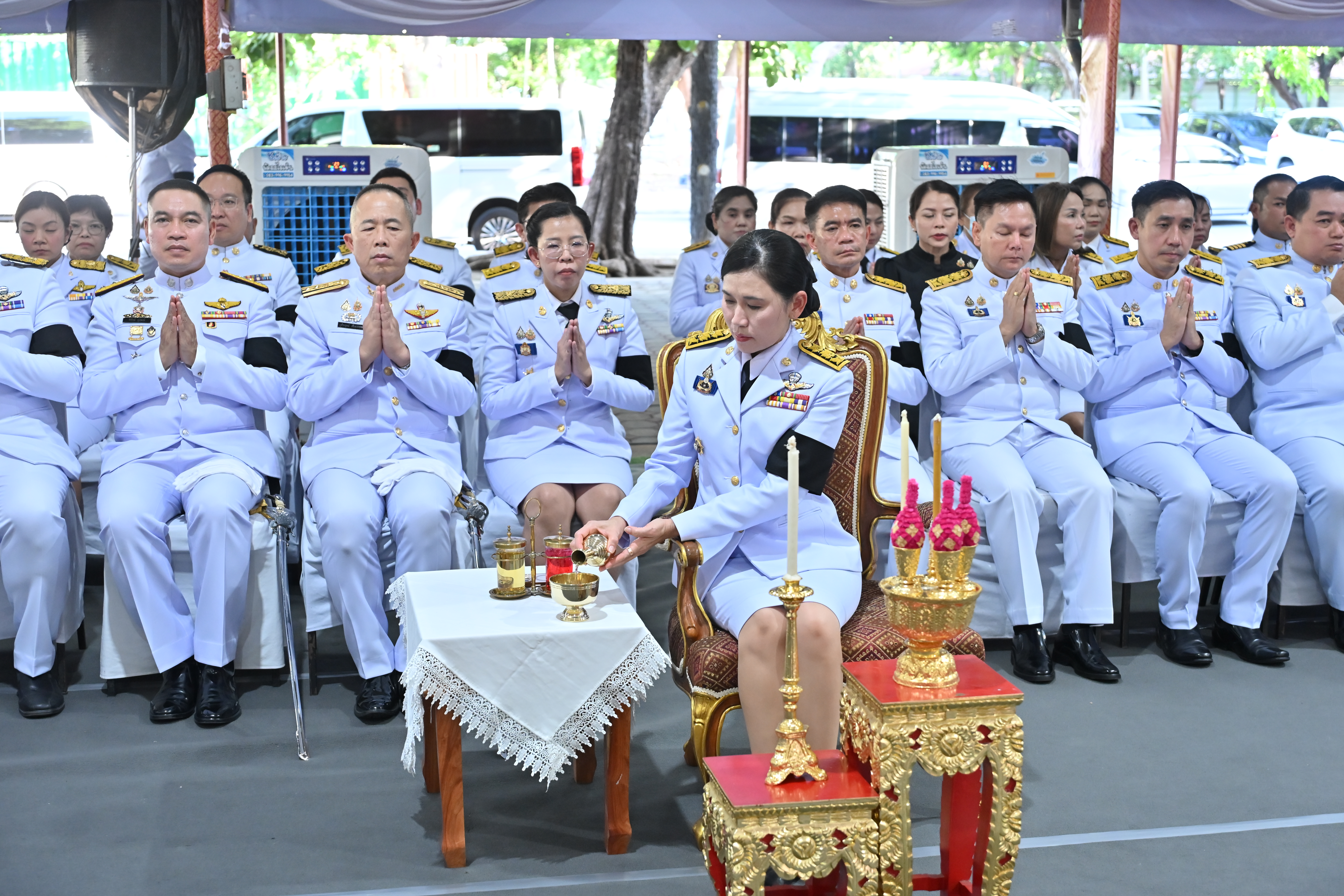 title - ส.ป.ก.นครปฐม เข้าร่วมพิธีบำเพ็ญกุศลสัตตมวาร (7 วัน) อุทิศถวายพระกุศลแด่สมเด็จพระเจ้าลูกเธอ เจ้าฟ้าพัชรกิติยาภา นเรนทิราเทพยวดี กรมหลวงราชสาริณีสิริพัชร มหาวัชรราชธิดา