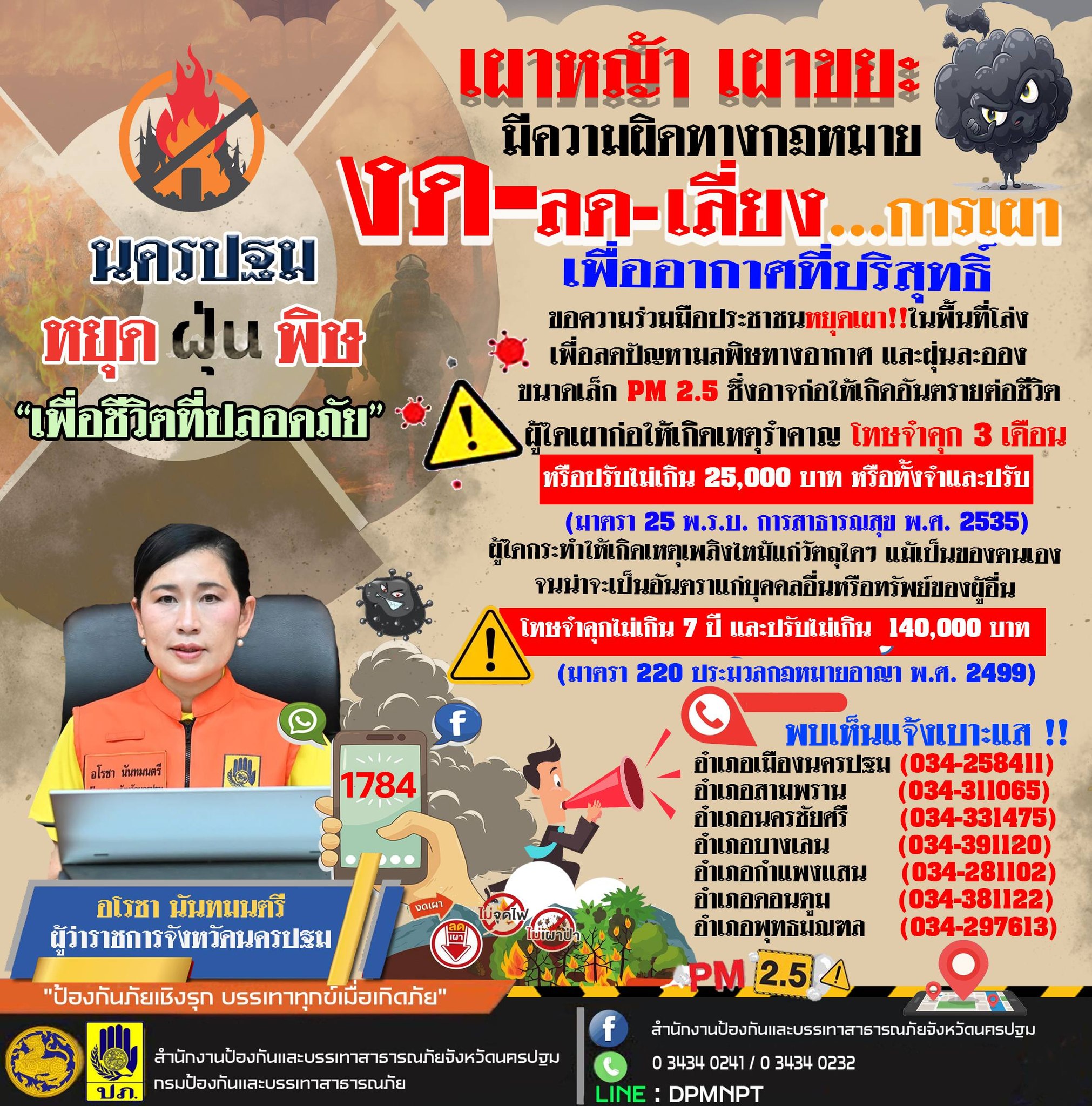 title - ประกาศห้ามเผาพื้นที่เกษตรทั่วประเทศ 1 กุมภาพันธ์ - 31 มีนาคม 2569 สกัด PM 2.5