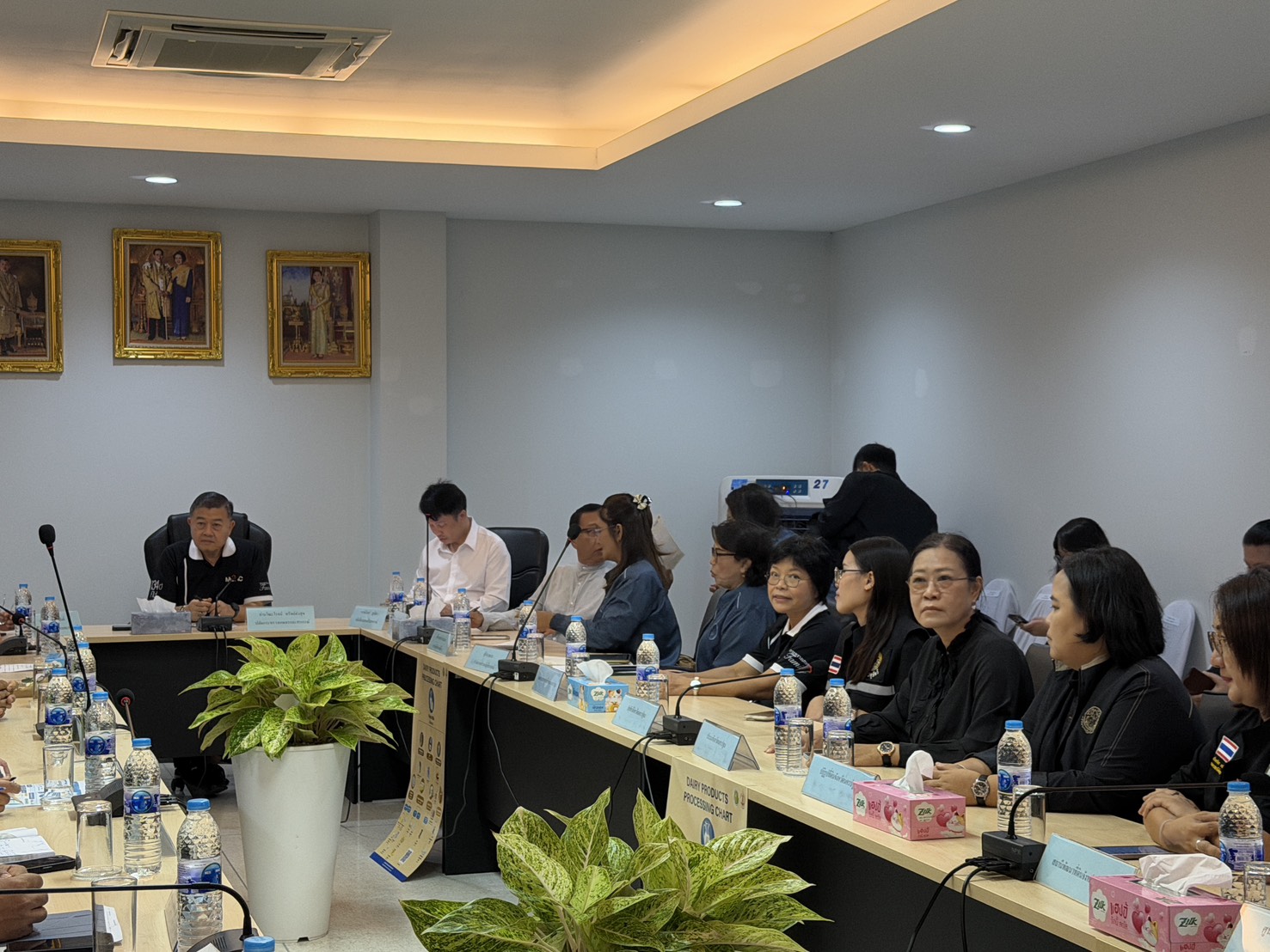 title - นางสาวศศิธร นาคศรีจันทร์ ปฏิรูปที่ดินจังหวัดนครปฐม พร้อมด้วย หัวหน้าส่วนราชการ และเจ้าหน้าที่ สังกัดกระทรวงเกษตรและสหกรณ์ ให้การต้อนรับ นายวิณะโรจน์ ทรัพย์ส่งสุข ปลัดกระทรวงเกษตรและสหกรณ์ พร้อมคณะ ในโอกาสลงพื้นที่เยี่ยมชมโรงงานแปรรูปผลิตภัณฑ์นม และกระบวนการผลิตครีมสด ของสหกรณ์โคนมกำแพงแสน จำกัด