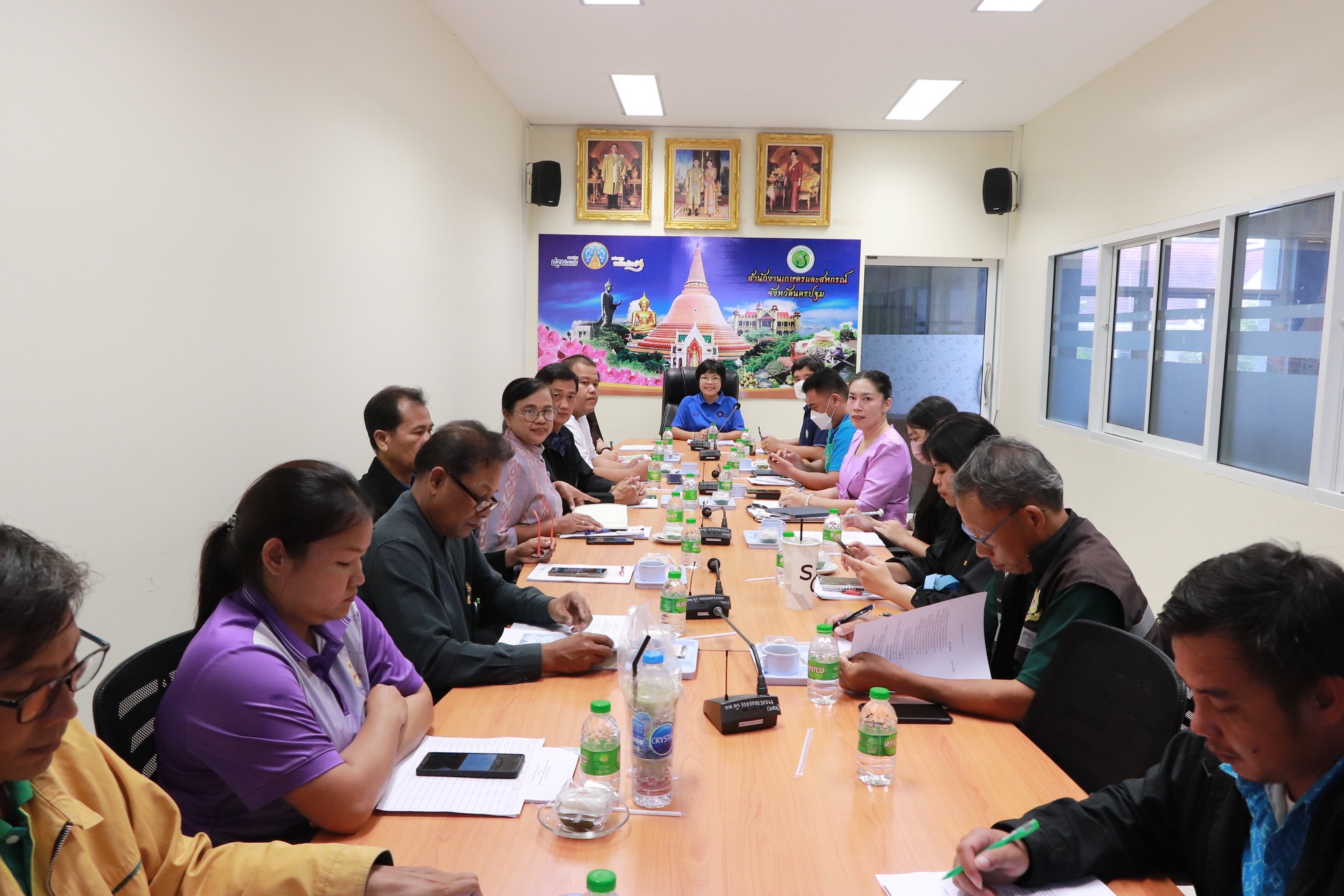 การประชุมคณะกรรมการศูนย์ติดตามและแก้ไขปัญหาภัยพิบัติด้านการเกษตรจังหวัดนครปฐม ครั้งที่ 8/2568