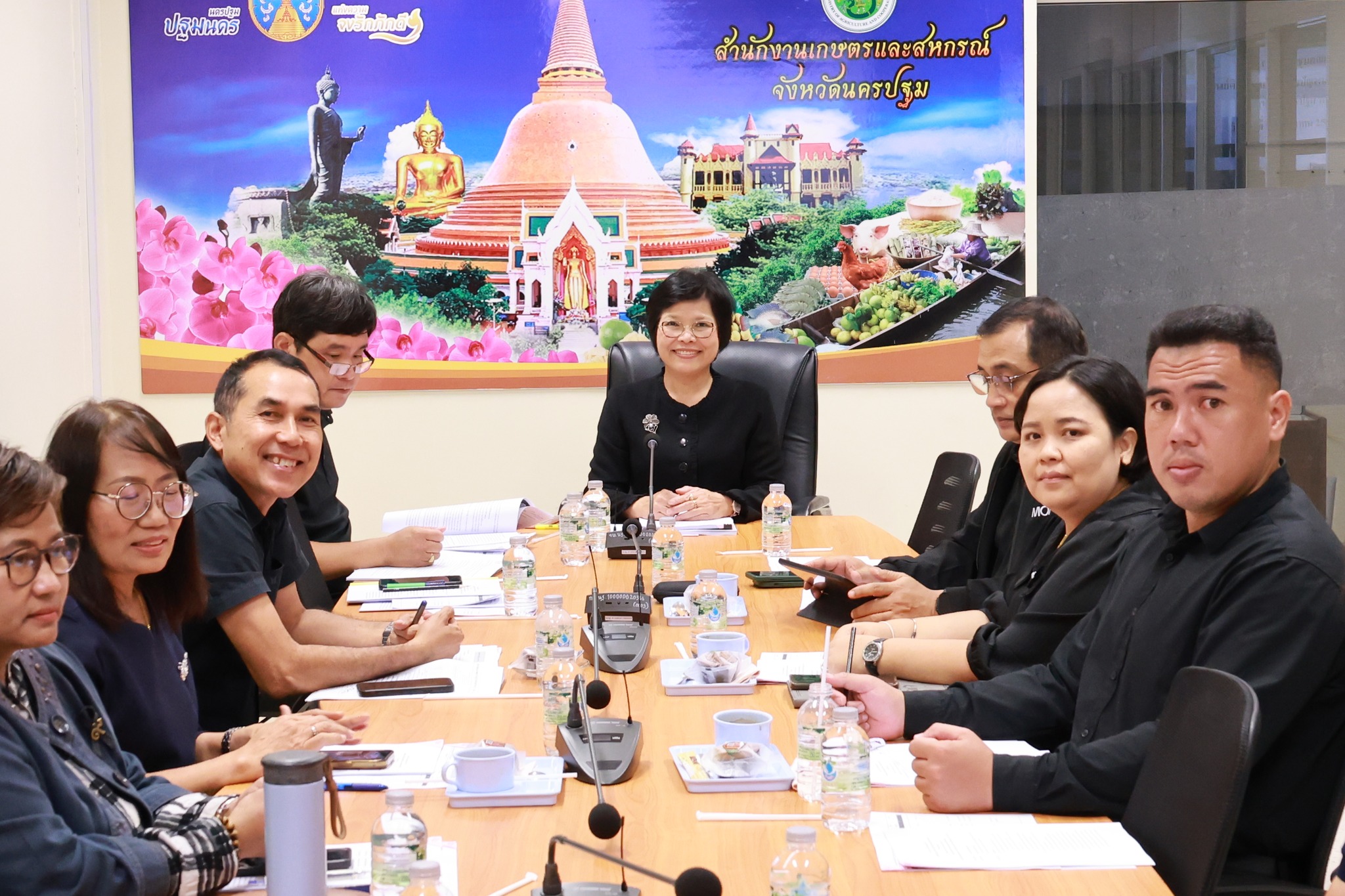 ประชุมคณะกรรมการศูนย์ติดตามและแก้ไขปัญหาภัยพิบัติด้านการเกษตรจังหวัดนครปฐม ครั้งที่ 11/2568