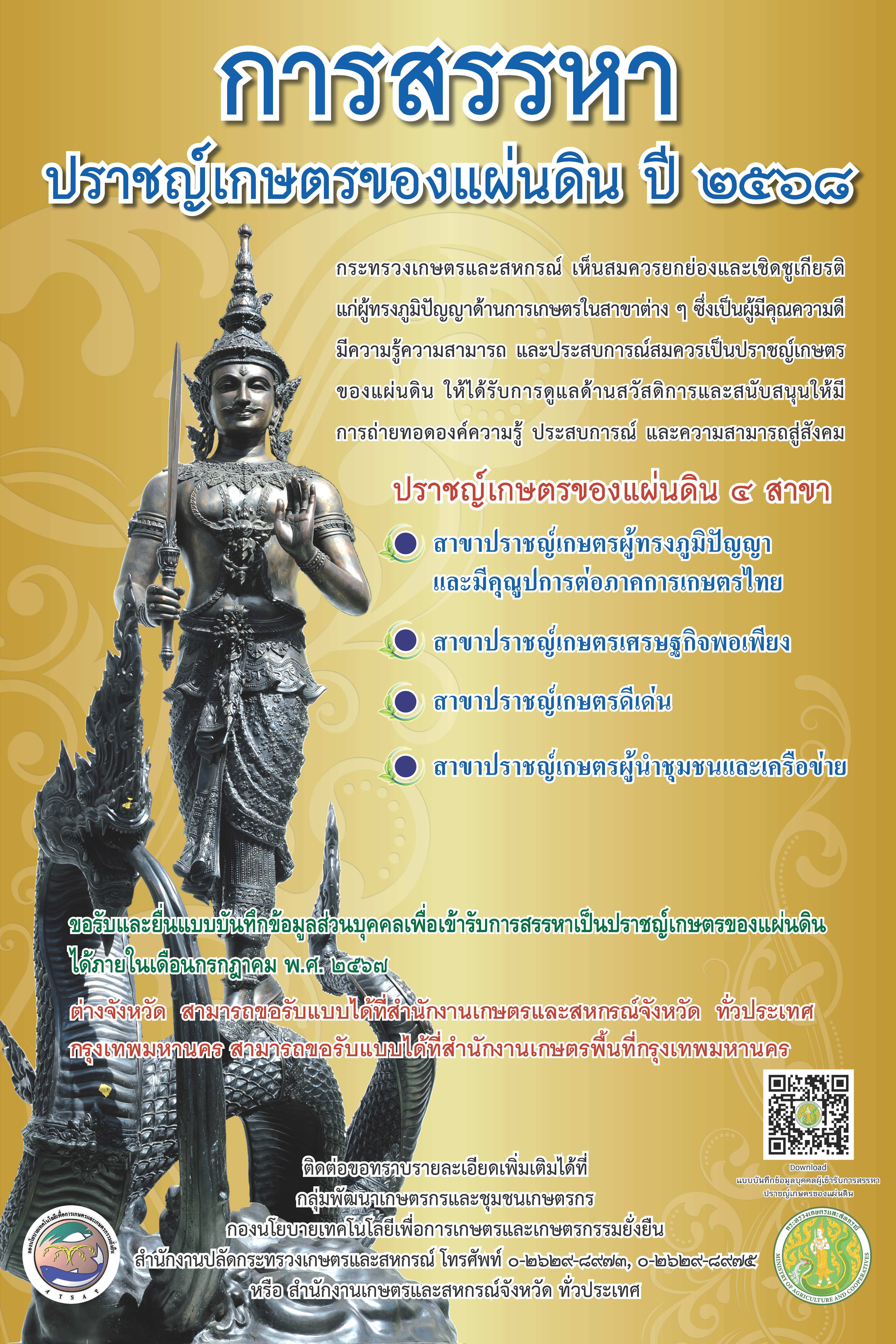 การสรรหาปราชญ์เกษตรของแผ่นดิน ประจำปี 2568