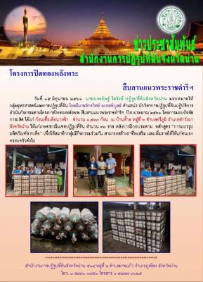 วันที่ 15 มิถุนายน 2561 นายประดิษฐ์ ใจรังษี ปฏิรูปที่ดินจังหวัดน่าน มอบหมายให้กลุ่มยุทธศาสตร์และการปฏิรูปที่ดิน โดยมีนายจักรวิทย์ มงคลพิบูลย์ ดำเนินกิจกรรมตามโครงการปิดทองหลังพระ สืบสานแนวพระราชดำริฯ ปีงบประมาณ 2561 