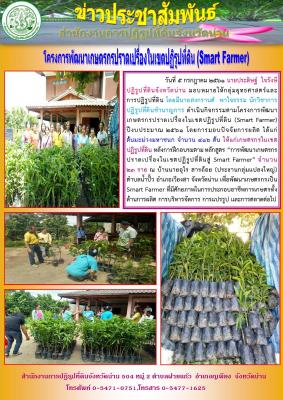 วันที่ 5 กรกฏาคม 2561 นายประดิษฐ์ ใจรังษี ปฏิรูปที่ดินจังหวัดน่าน มอบหมายให้นายสงกรานต์ พาใจธรรม นักวิชาการปฏิรูปที่ดินชำนาญการ พร้อมด้วยเจ้าหน้าที่ ดำเนินกิจกรรมตามโครงการพัฒนาเกษตรกรปราดเปรื่องในเขตปฏิรูปที่ดิน (Smart Farmer)