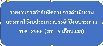รายงานการกำกับติดตามการดำเนินงานและการใช้งบประมาณประจำปีงบประมาณ พ.ศ. 2566 (รอบ 6 เดือนแรก)