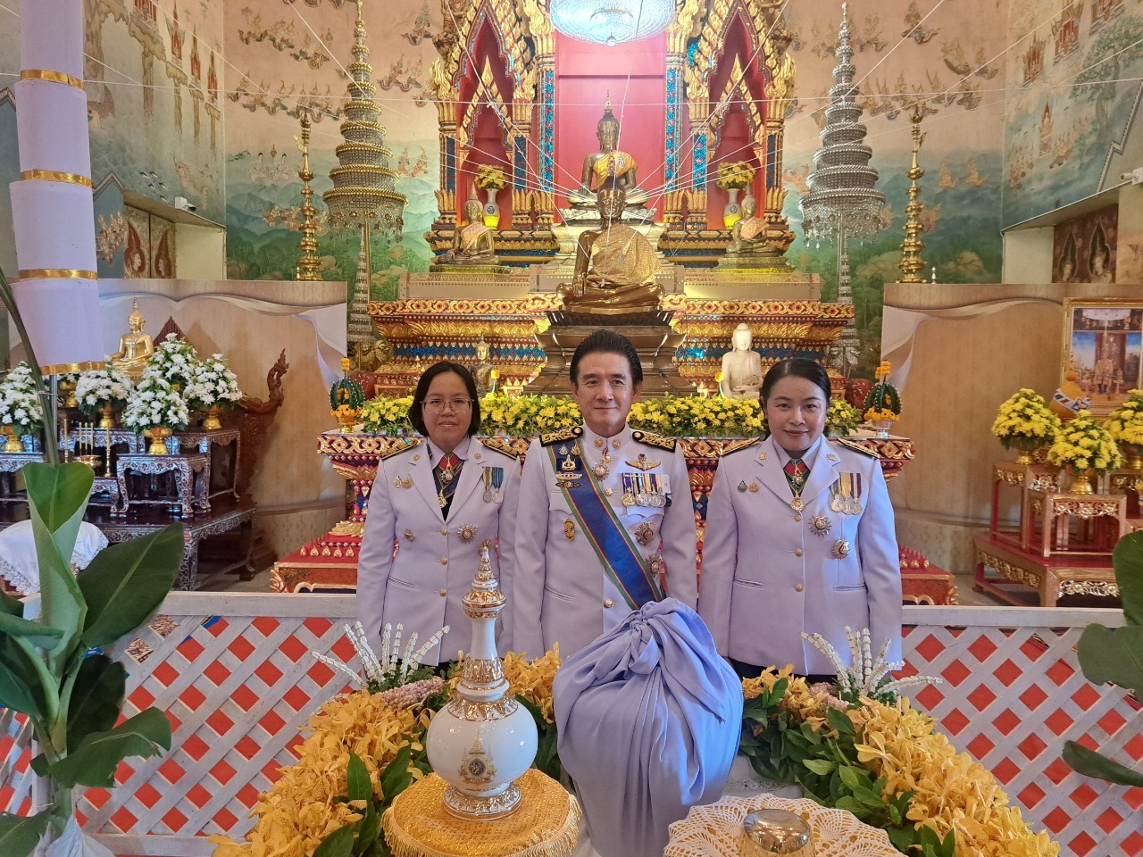 วันที่ 7 กรกฏาคม 2567 นางสาวภัทรวดี สุขเสวตร ปฏิรูปที่ดินจังหวัดหนองคาย พร้อมด้วย นางสาววิจิตร ประจิมทิศ นักวิชการปฏิรูปที่ดินชำนาญการพิเศษ เข้าร่วมพิธีเสกน้ำพระพุทธมนต์ศักดิ์สิทธิ์ของจังหวัดหนองคาย
