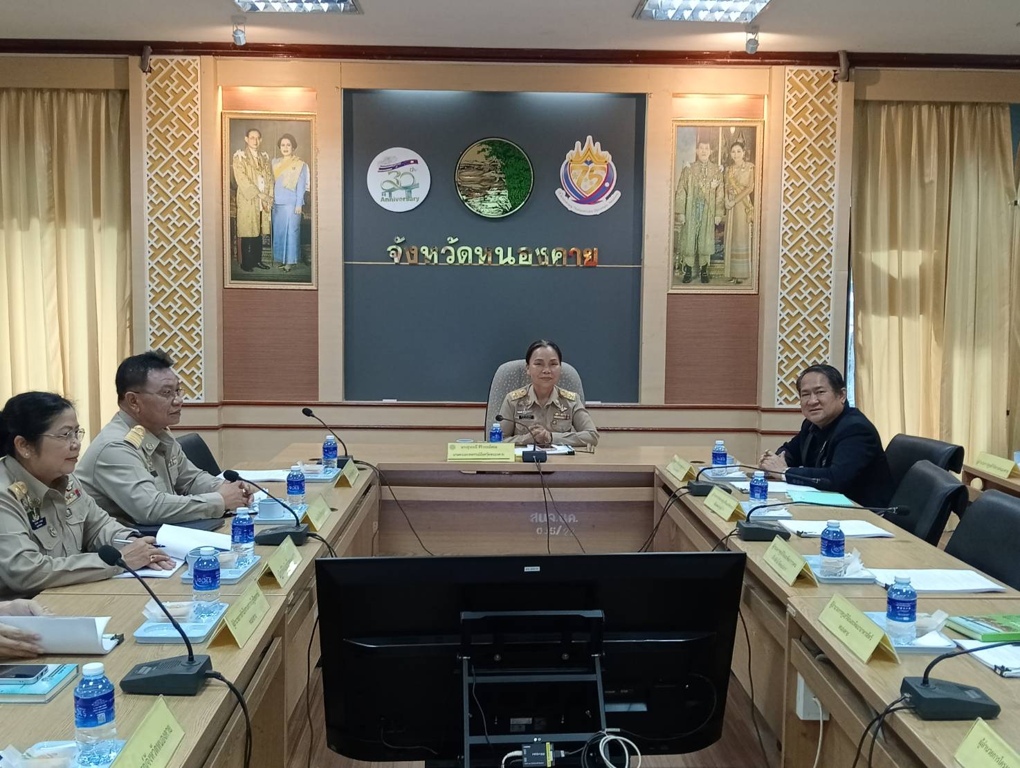 วันที่ 31 สิงหาคม 2569 นางวิไลกัลยา สาริพันธ์ ปฏิรูปที่ดินจังหวัดหนองคาย ร่วมประชุมคณะกรรมการ ขับเคลื่อนงานด้านการเกษตรระดับจังหวัดหนองคาย ครั้งที่ 3/2569  เพื่อขับเคลื่อนนโยบายของรัฐบาลและของกระทรวงเกษตรและสหกรณ์ใน ระดับจังหวัดและระดับอำเภอ ให้มีความเป็นเอกภาพ เป็นไปด้วยความรวดเร็ว และมีประสิทธิภาพมากยิ่งขึ้น เพื่อสนับสนุนการดำเนินงานของ คณะอนุกรรมการพัฒนาการเกษตรและสหกรณ์ระดับจังหวัด ณ ห้องประชุมพระใส ศาลากลางจังหวัดหนองคาย ชั้น 2 อำเภอเมืองหนองคาย  จังหวัดหนองคาย