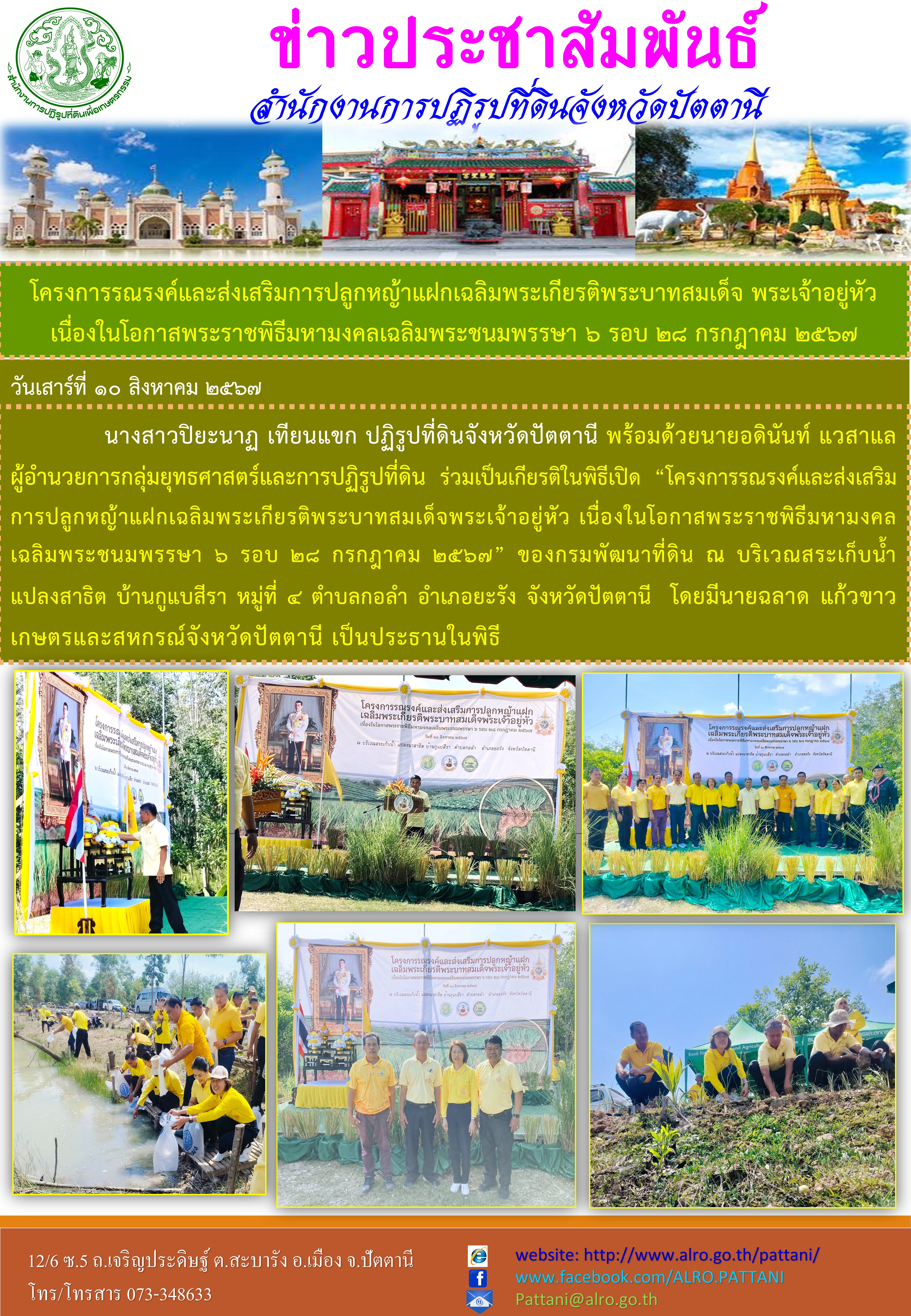 โครงการรณรงค์และส่งเสริมการปลูกหญ้าแฝก