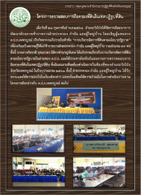 โครงการตรวจสอบการถือครองที่ดินในเขตปฏิรูปที่ดิน