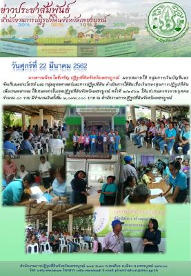 โครงการสินเชื่อเงินกู้กองทุนการปฏิรูปที่ดินเพื่อเกษตรกรรม ครั้งที่ 2/2562